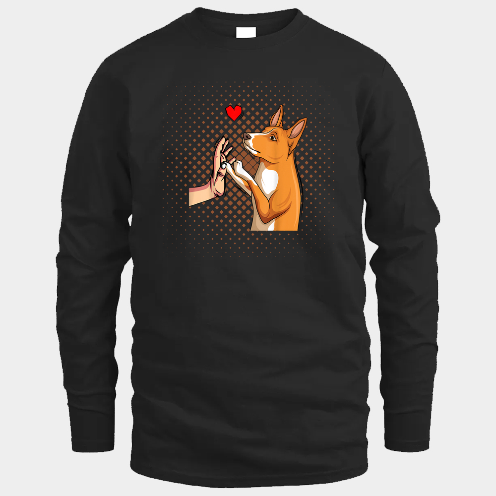 Basenji Dog Lover Long Sleeve- Black - Glaxycustom