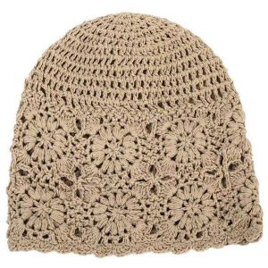 Thin Handmade Knitted Hat with Hollow Out Design